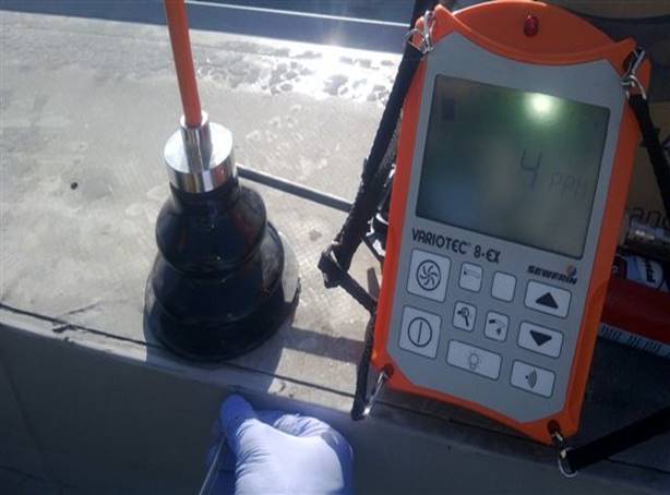 Controle plat dak met tracergas